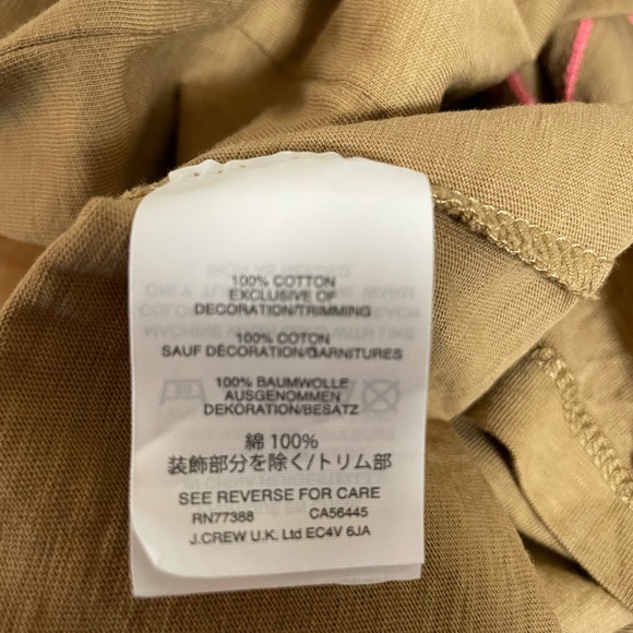 J. Crew T-shirt with Hot pink embroidered flamingos size M - Picture 5 of 5